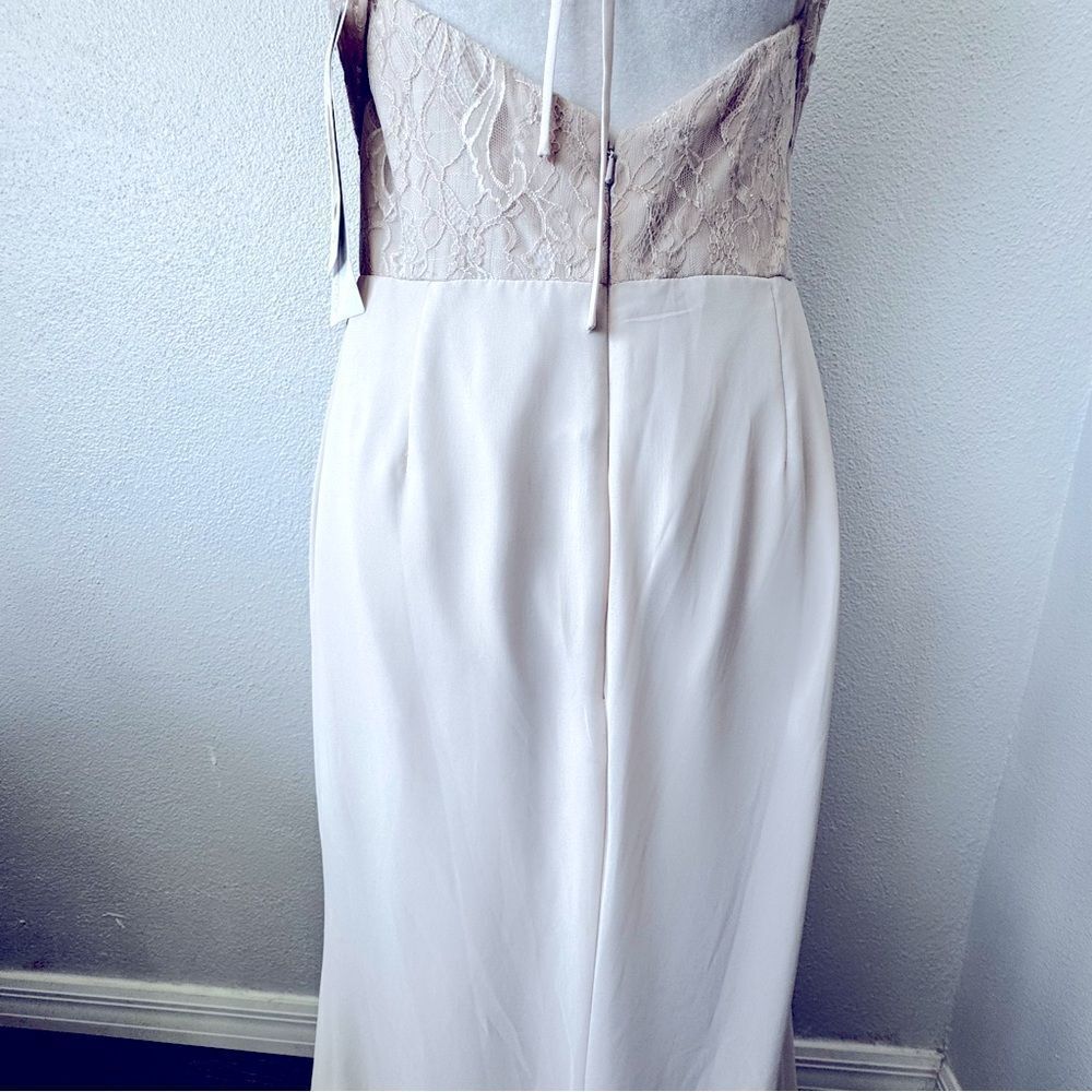 Hayley Paige Cream Formal Dress Chiffon Lace SZ 10 NWT - Picture 7 of 15